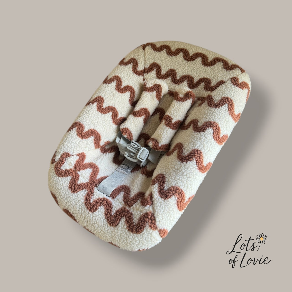 Hoes voor Stokke  tripp trapp Newborn - Teddystof met camel kronkel design.
