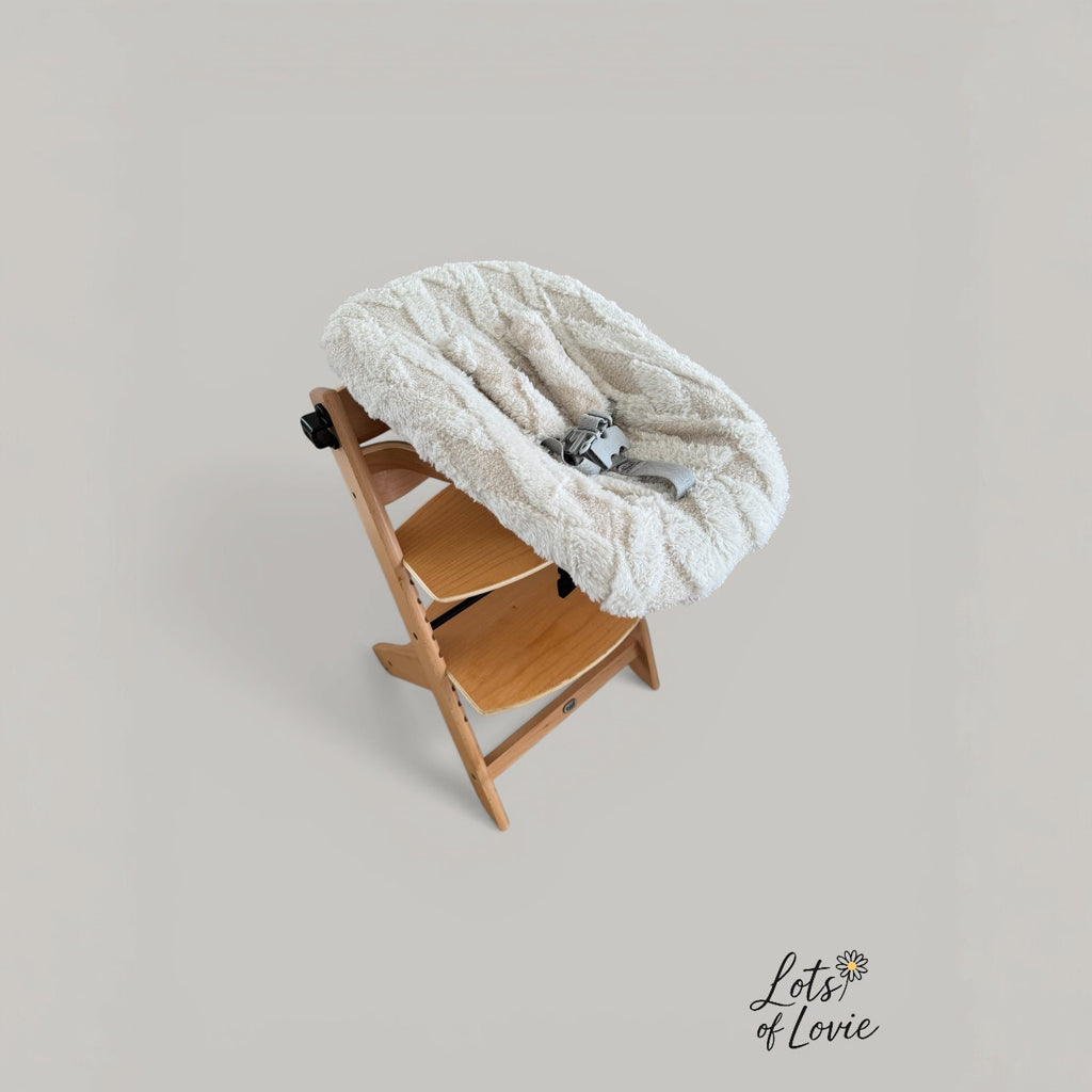 Hoes voor Stokke Tripp Trapp Newborn – Teddy/Boucle stof met zigzag  patroon– Lots of Lovie - kraamcadeau